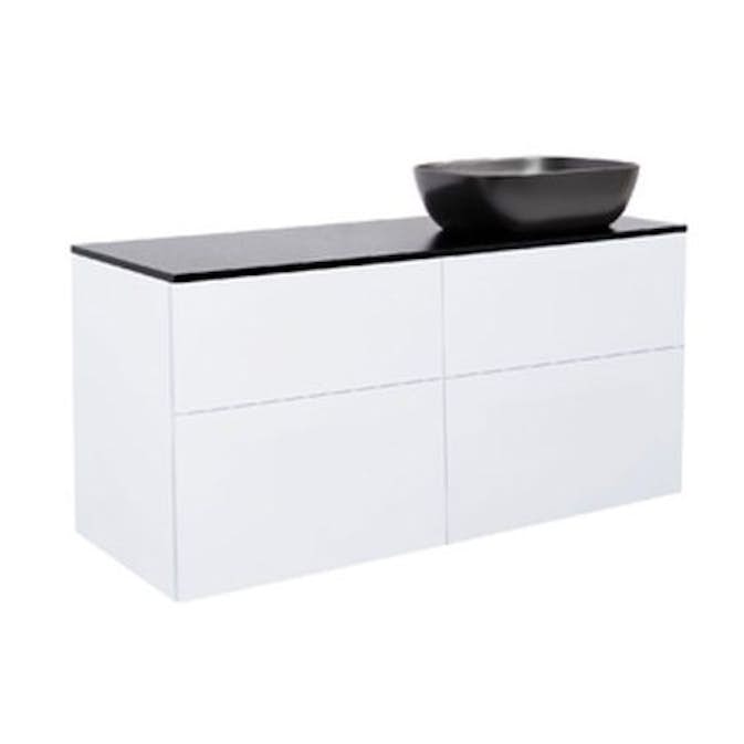 Tvättställsskåp Alterna Isella 120 med Bänkskiva Kvartskomposit och Rektangulärt Tvättställ