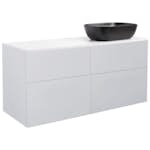 Tvättställsskåp Alterna Isella 120 med Bänkskiva Kvartskomposit och Rektangulärt Tvättställ