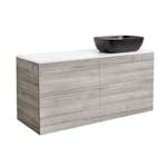 Tvättställsskåp Alterna Isella 120 med Bänkskiva Kvartskomposit och Rektangulärt Tvättställ