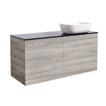 Tvättställsskåp Alterna Isella 120 med Bänkskiva Kvartskomposit och Rektangulärt Tvättställ