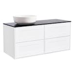 Tvättställsskåp Alterna Gabriella 120 med Bänkskiva Kvartskomposit och Runt Tvättställ