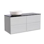 Tvättställsskåp Alterna Gabriella 120 med Bänkskiva Kvartskomposit och Runt Tvättställ