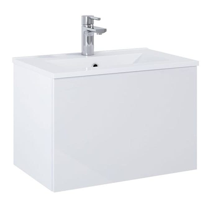 Tvättställsskåp Alterna Ella Kompakt med Ariella Porslin Tvättställ