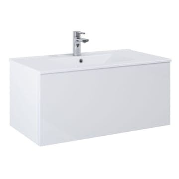 Tvättställsskåp Alterna Ella med Ariella Porslin Tvättställ