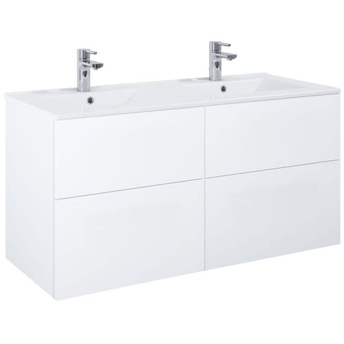 Tvättställsskåp Alterna Isella med Ariella Porslin Tvättställ 120 Dubbel