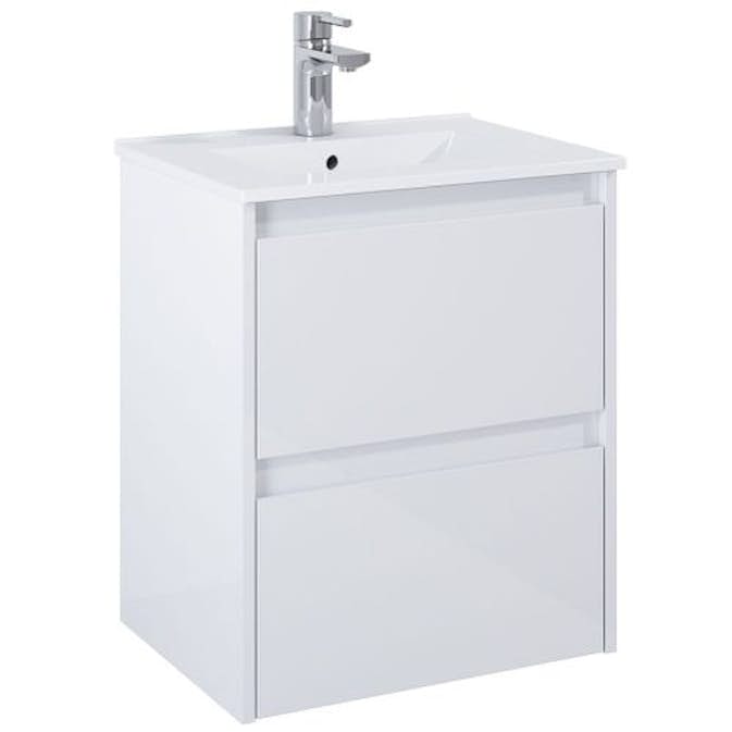 Tvättställsskåp Alterna Luxor Kompakt med Porslin Tvättställ