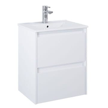 Tvättställsskåp Alterna Luxor Kompakt med Porslin Tvättställ