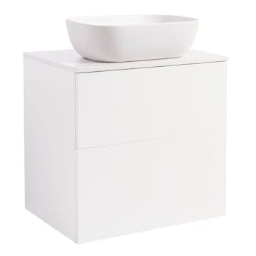 Tvättställsskåp Alterna Isella med Bänkskiva Kvartskomposit och Rektangulärt Tvättställ