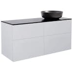 Tvättställsskåp Alterna Isella 120 med Bänkskiva Kvartskomposit och Runt Tvättställ