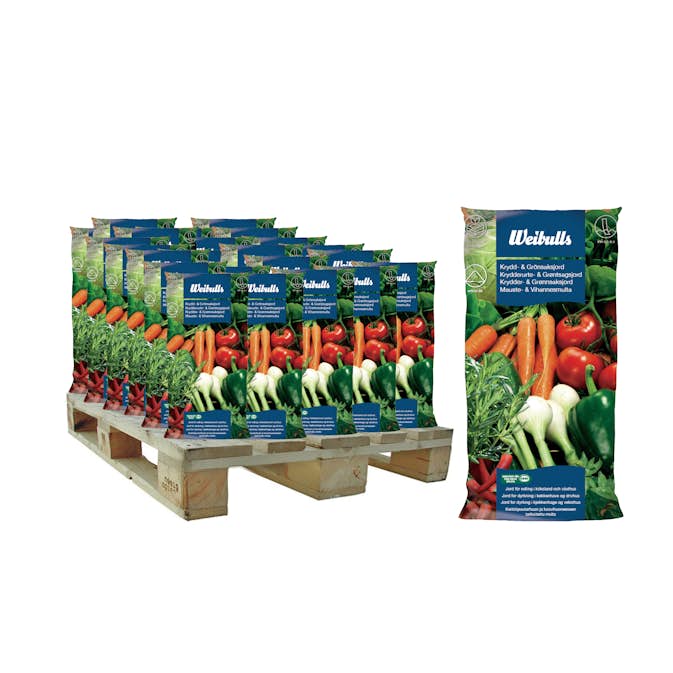 Planteringsjord Weibulls Krydd & Grönsaksjord KRAV på Pall 1800 L