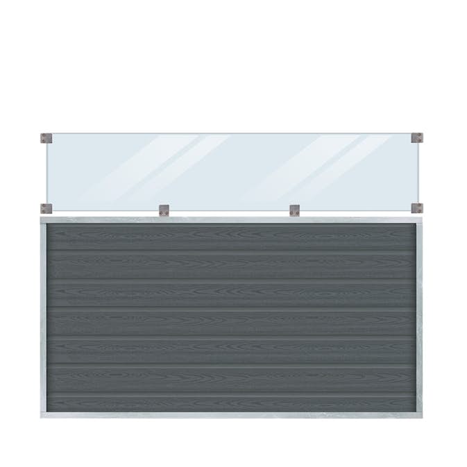 Staket PLUS Artura Med Klarglas