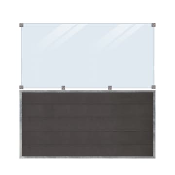 Staket PLUS Futura Komposit Klarglas 180×180 cm