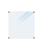 Glasstaket PLUS Frostat 90x91 Runda Beslag