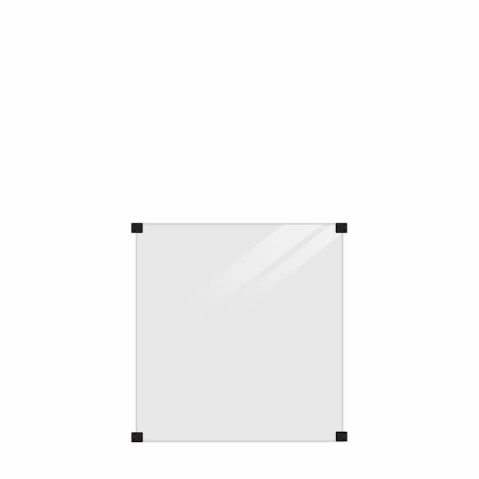 Glasstaket PLUS  Rökigt Gråsvart 90 x 91 cm