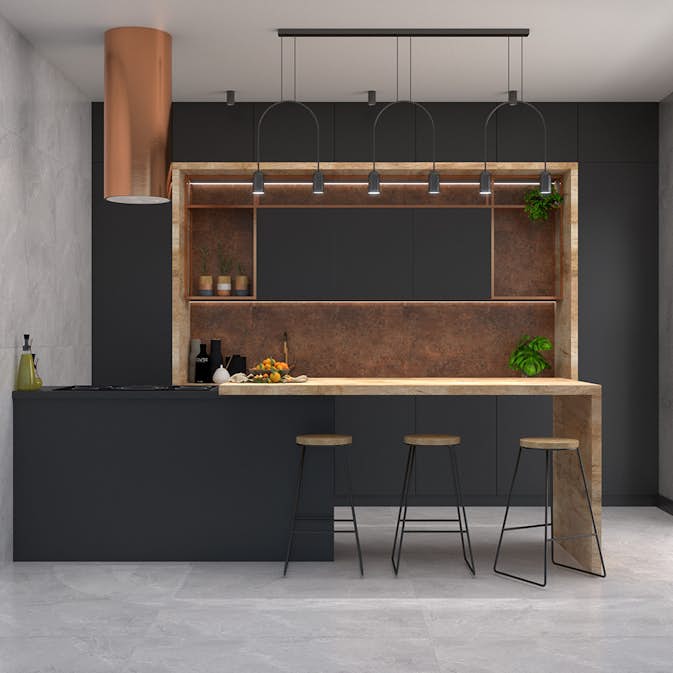 Klinker Netto Ceramika Tivoli Grey Matt 60x120 cm