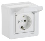 Vägguttag Schneider Electric Exxact med Lock