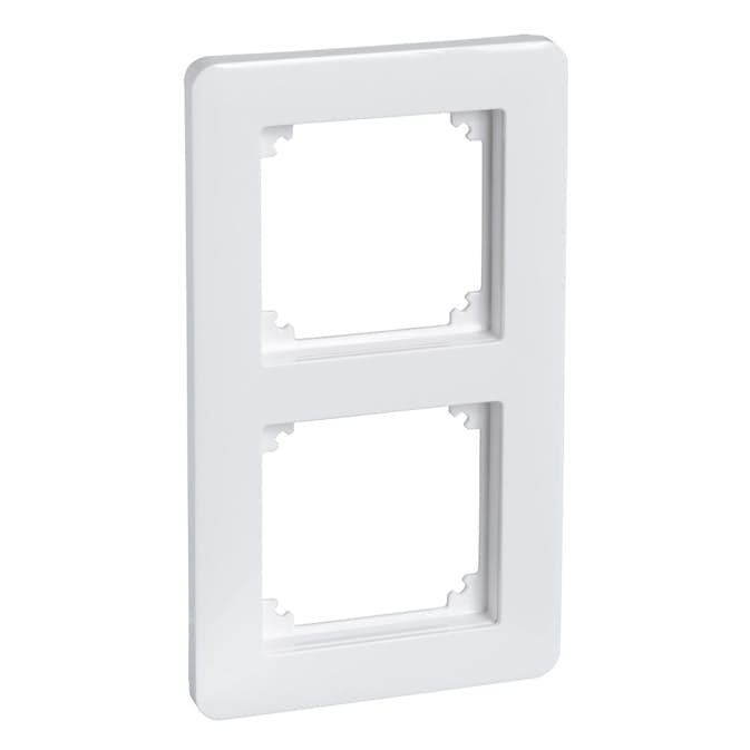 Ram 2-fack Schneider Electric Exxact Primo för Lodrät/Vågrät Montering med Bortbrytbar Mellandel Vit