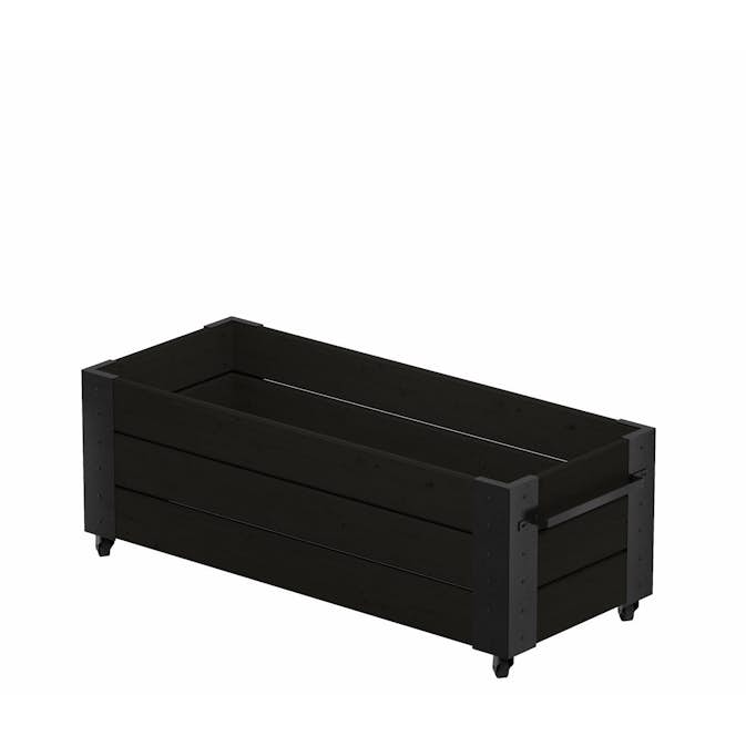 Blomlåda PLUS Blomlåda Cubic Svart 120x50x45 cm Utomhus, FSC-certifierad