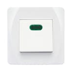 Strömbrytare Malmbergs Nova Infälld 2-Pol med Glimlampa Vit