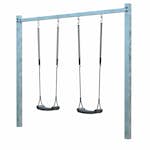 Gungställning PLUS  med 2 Gråsvarta Gungsitsar