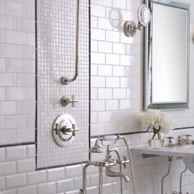 Kakel Tenfors Vit Slät Blank 10x20 cm