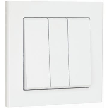 Strömbrytare Malmbergs Optima 3X1-Pol Skruvlös