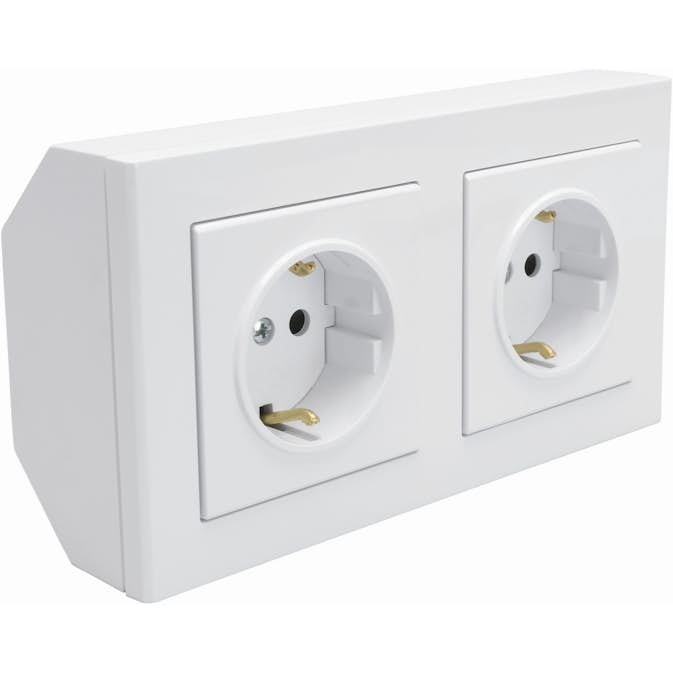 Hörnbox Malmbergs Optima 2Xschuko