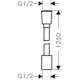 Textilduschslang Hansgrohe Designflex 125 cm
