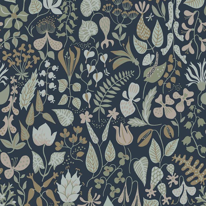 Tapet Boråstapeter Stig Lindberg Herbarium 1977