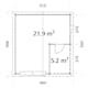 Garage Palmako Roger 21,9 m2 med Takskjutport