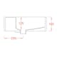 Tvättställ Lavabo Boxo 1010 Slim 500 mm