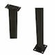 Stålstolpe PLUS Med Fot För Räcke Svart