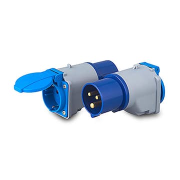 Adapter Smart Living CEE-hane till Schuko-hona