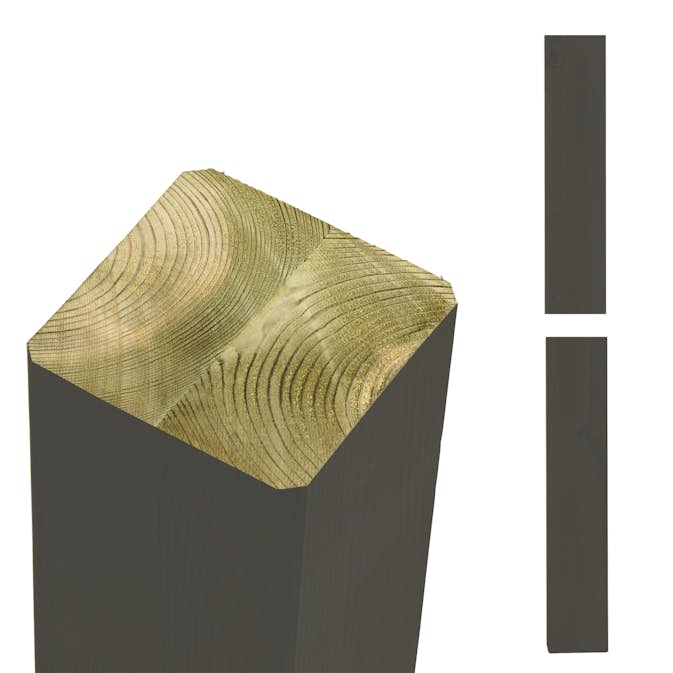 Limträstolpe PLUS Jämnt Avskuret Ändar Umbragrå