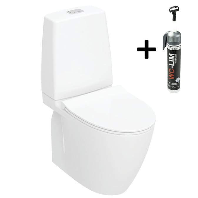 Toalettstol Ifö Spira Art 6250 Turboflush med WC-Lim