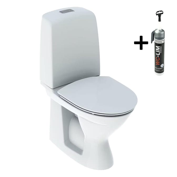 Toalettstol Ifö Spira 6260 Rimfree med WC-Lim