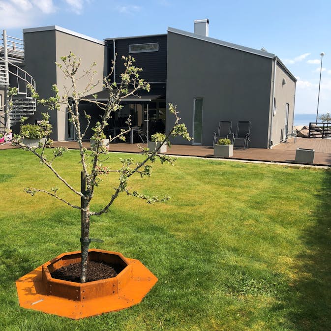 Planteringsring Design Björn Lidbrandt Torp Corten Oktagon