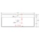 Tvättställ Lavabo Cento 1200 mm