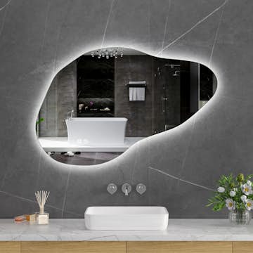 Badrumsspegel Lyfco med LED-Belysning 100x65 cm