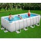 Poolpaket Bestway Power Steel 4,9 x 2,4 m Stålramspool Ovanmark med Filterpump