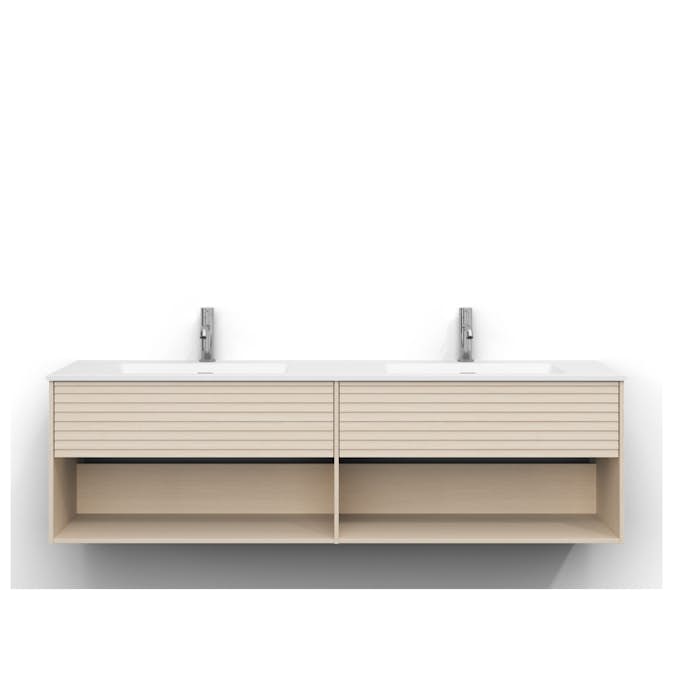 Tvättställsskåp Svedbergs Epos 160x45 med 1+1 Lådor