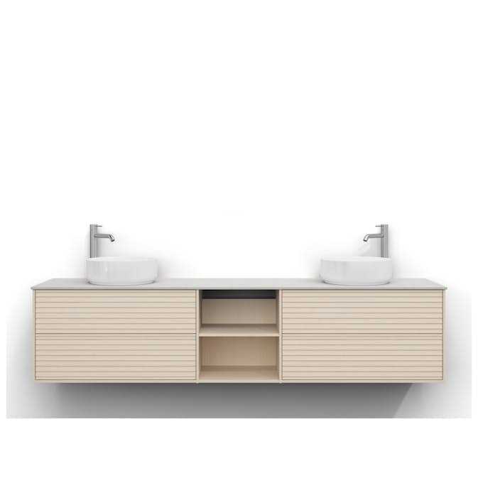 Tvättställsskåp Svedbergs Epos 200x45 med 2+0+2 Lådor