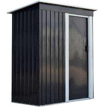 Förråd Metalcraft 1,3m² Dubbel Skjutdörr Färdig Byggsats