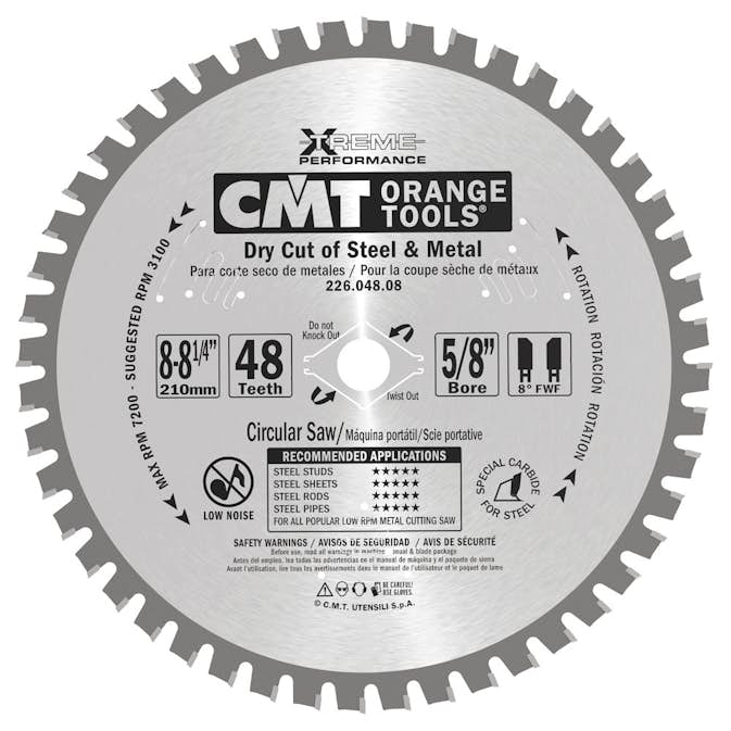 Sågklinga CMT Orange Tools Dry Cut Metall 226.047.09M