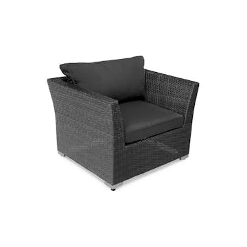 Utefåtöljer Comfort Garden Wisconsin Premium Utefåtölj – Loungefåtölj för Uterum och Altan i Konstrotting