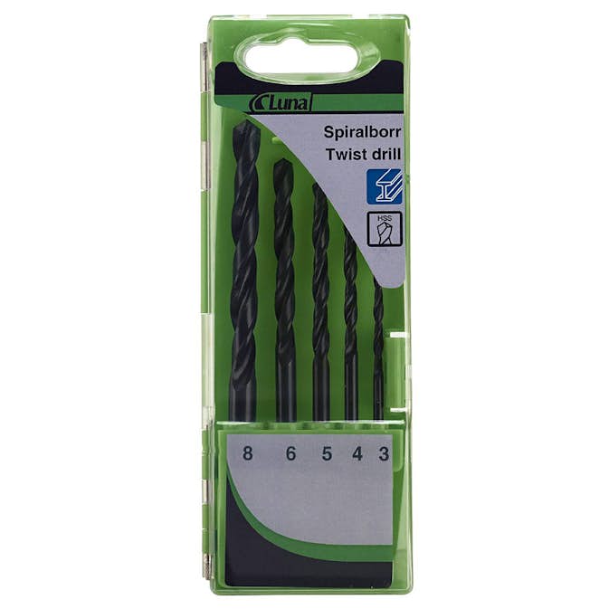 Spiralborrsats Luna Tools I HSS