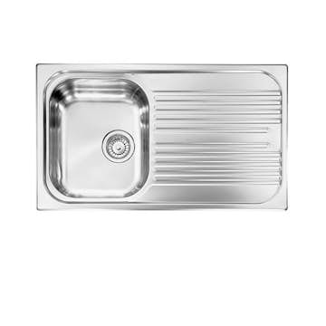 Infälld Diskbänk DecoSteel Atlantic 10 Rostfri Vändbar Enkel Diskho