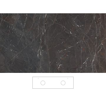 Bänkskiva Svedbergs Brecc för Dubbla Tvättställ