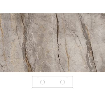 Bänkskiva Svedbergs Silva för Dubbla Tvättställ