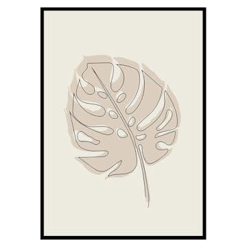 Poster Gallerix Cutout Monstera Sand